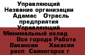 Управляющий › Название организации ­ Адамас › Отрасль предприятия ­ Управляющий › Минимальный оклад ­ 40 000 - Все города Работа » Вакансии   . Хакасия респ.,Саяногорск г.